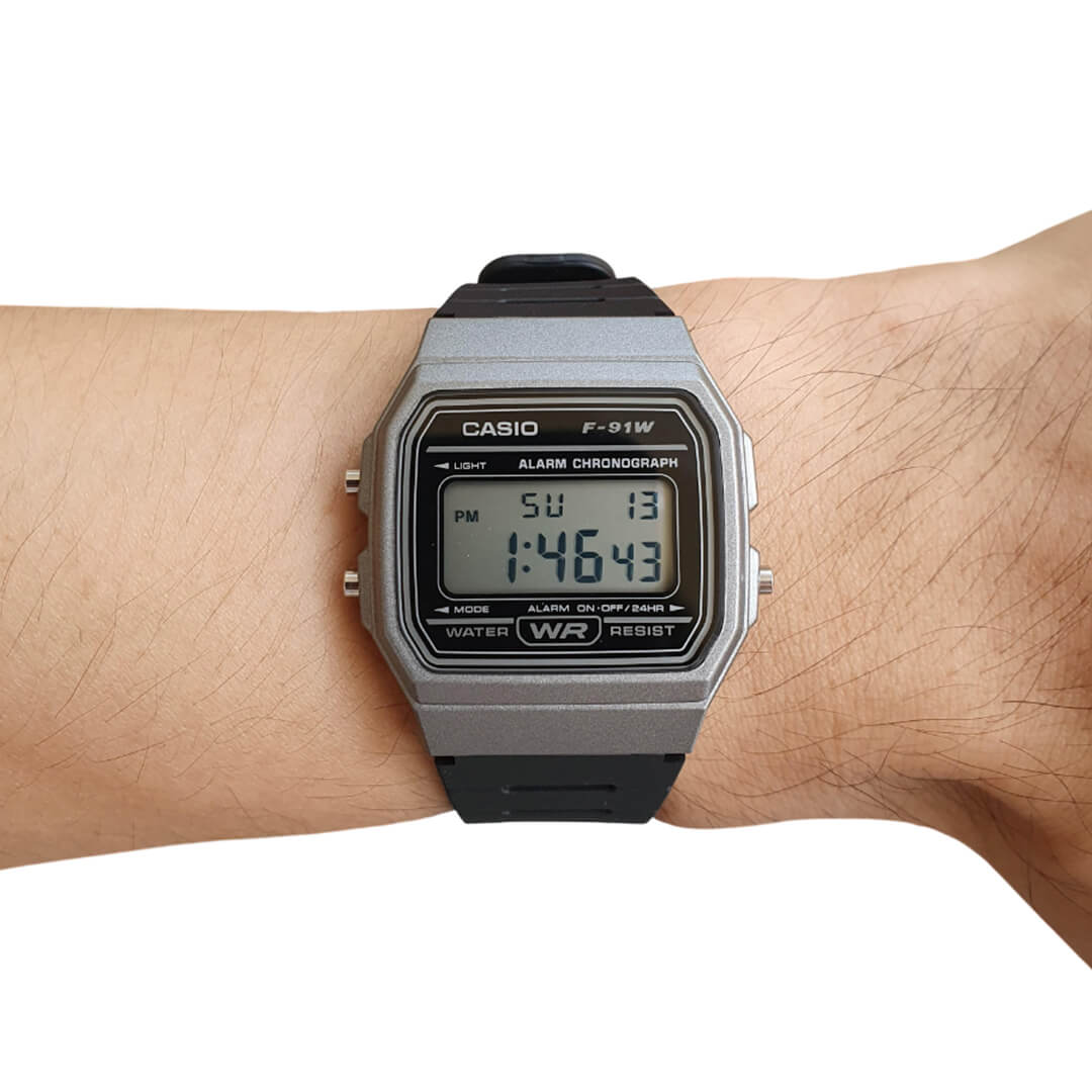 RELOJ CASIO F-91WM-1BD HOMBRE RESINA NEGRO - 4