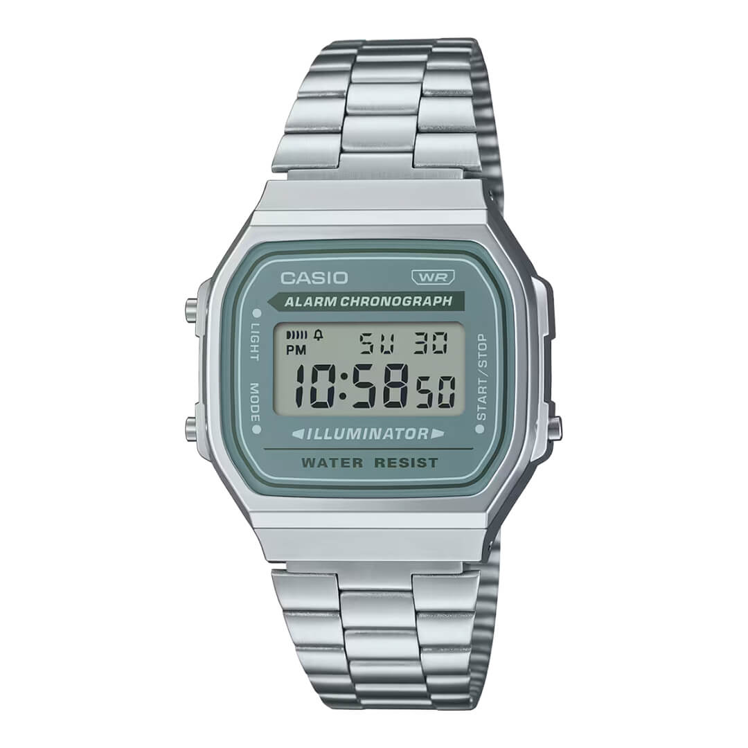 RELOJ CASIO A168WA-3AYD HOMBRE ACERO PLATEADO - 1
