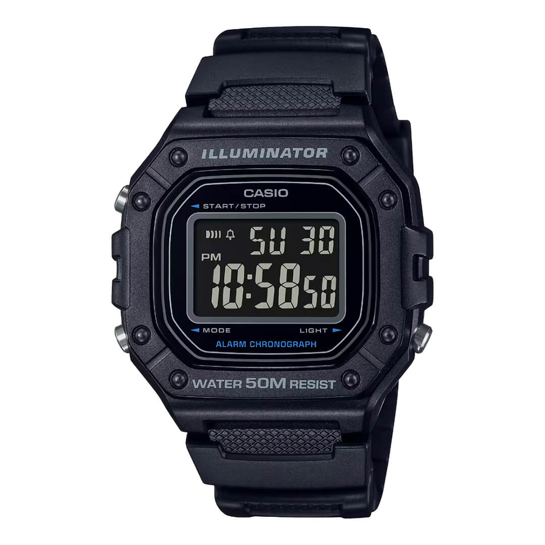RELOJ CASIO W-218H-1BV HOMBRE RESINA NEGRO - 1