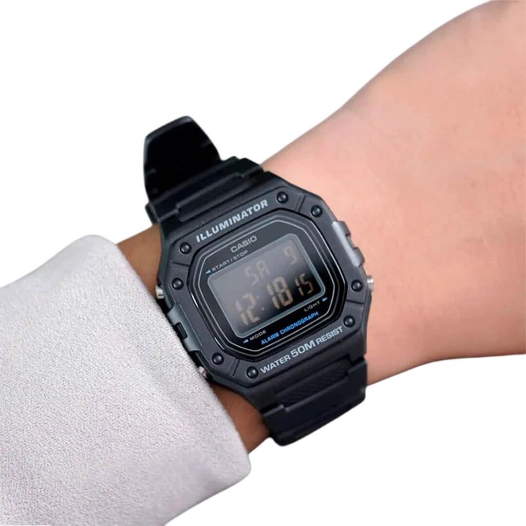 RELOJ CASIO W-218H-1BV HOMBRE RESINA NEGRO - 2