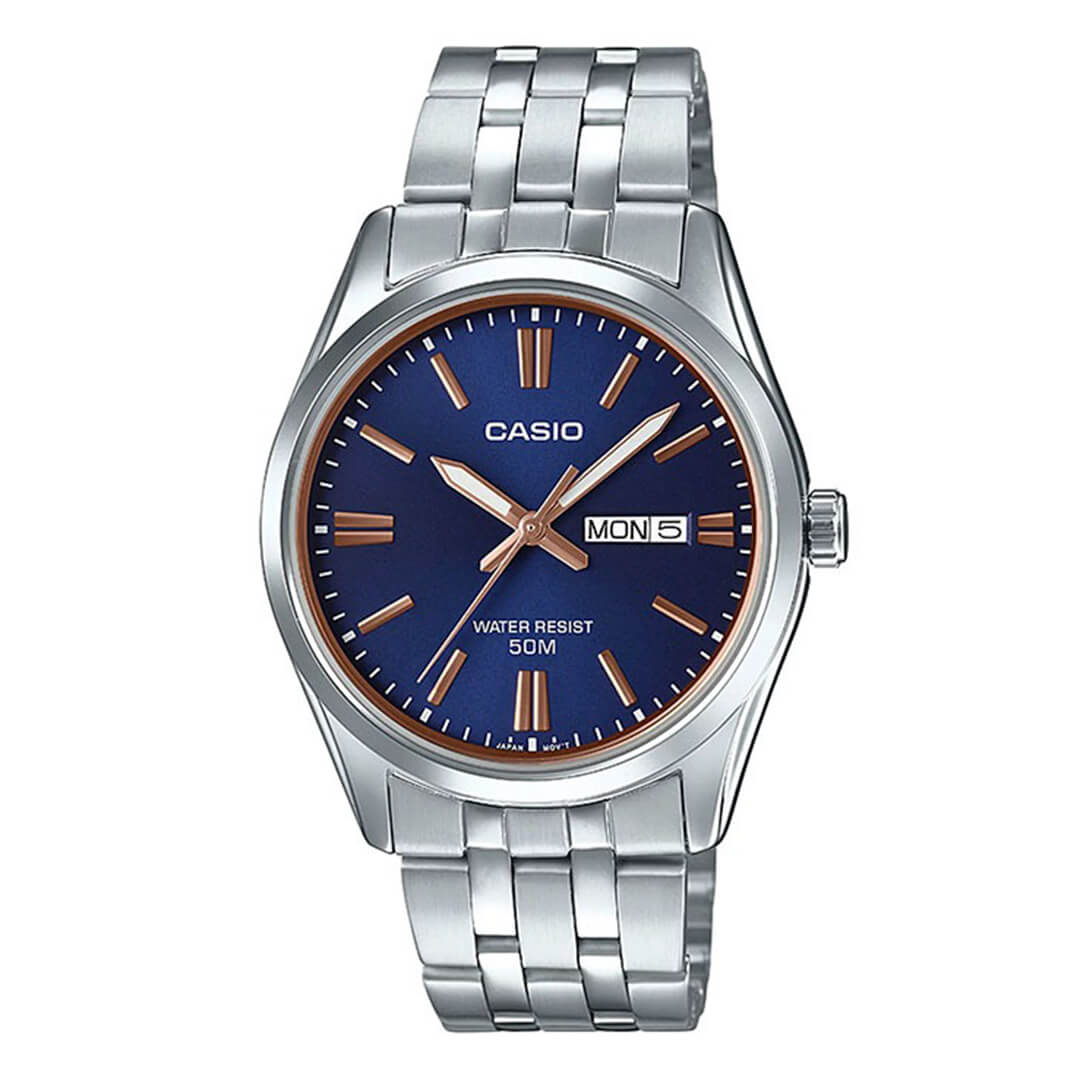 RELOJ CASIO MTP-1335D-2A2 HOMBRE ACERO PLATEADO - 1