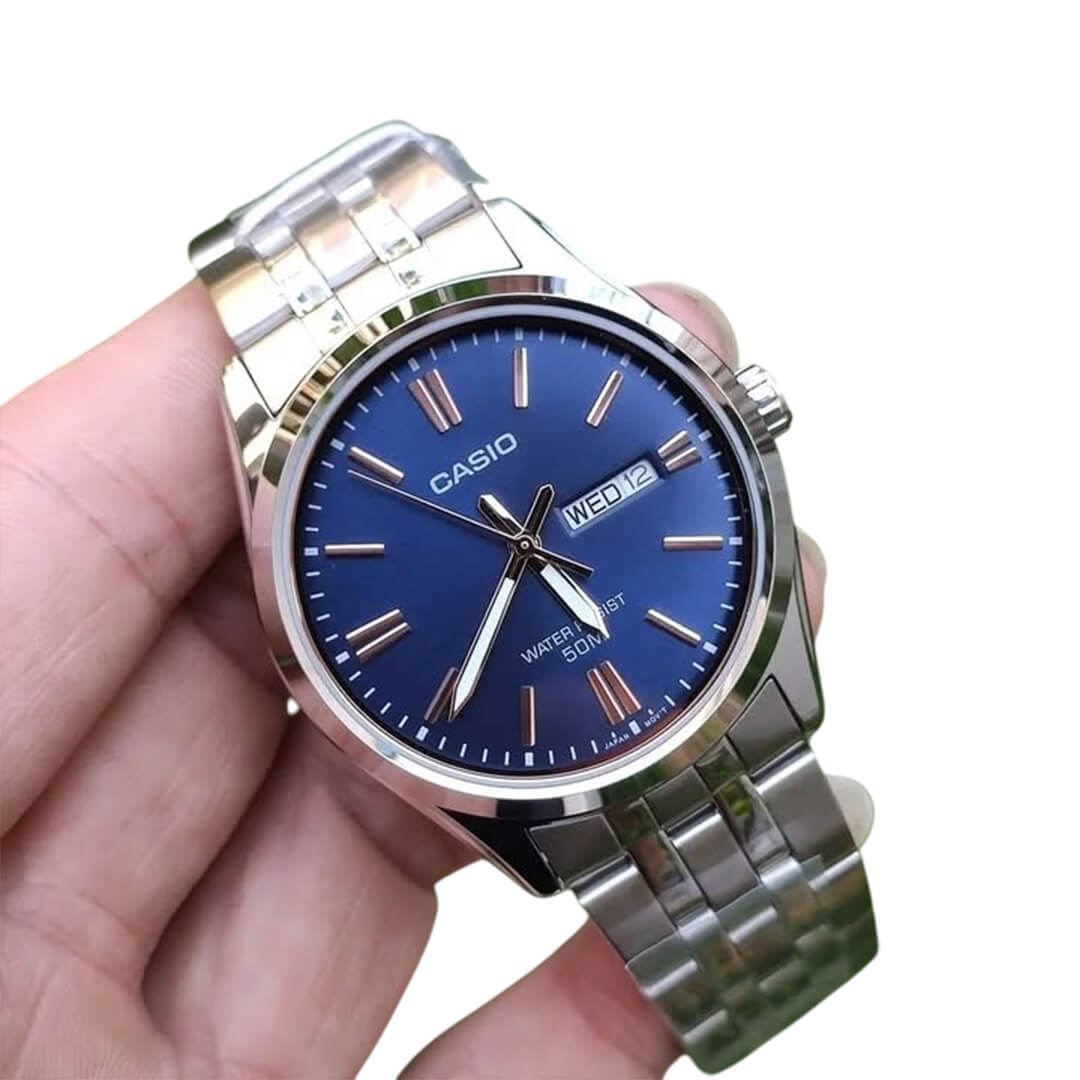 RELOJ CASIO MTP-1335D-2A2 HOMBRE ACERO PLATEADO - 3