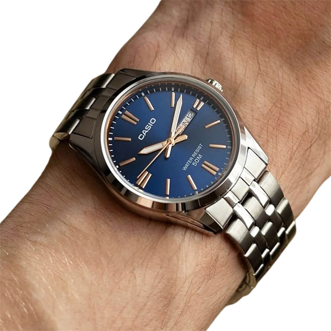 RELOJ CASIO MTP-1335D-2A2 HOMBRE ACERO PLATEADO - 4