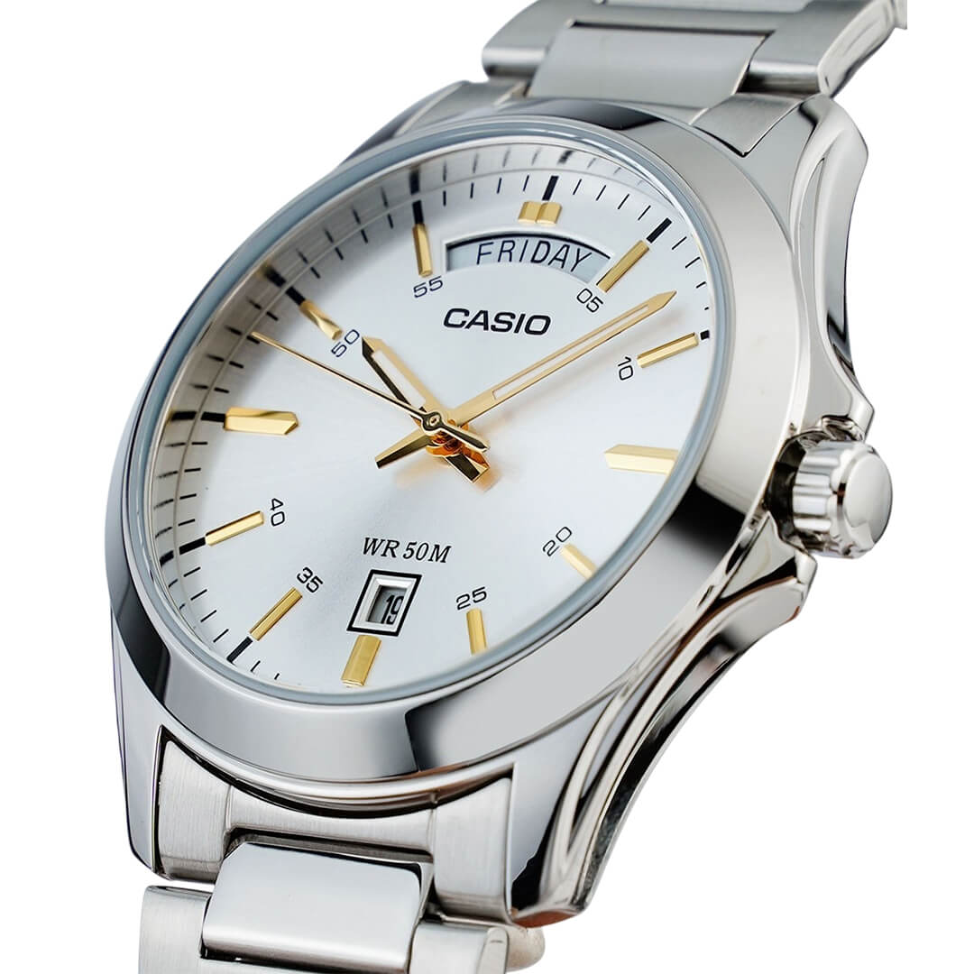 RELOJ CASIO MTP-1370D-7A HOMBRE ACERO PLATEADO - 2