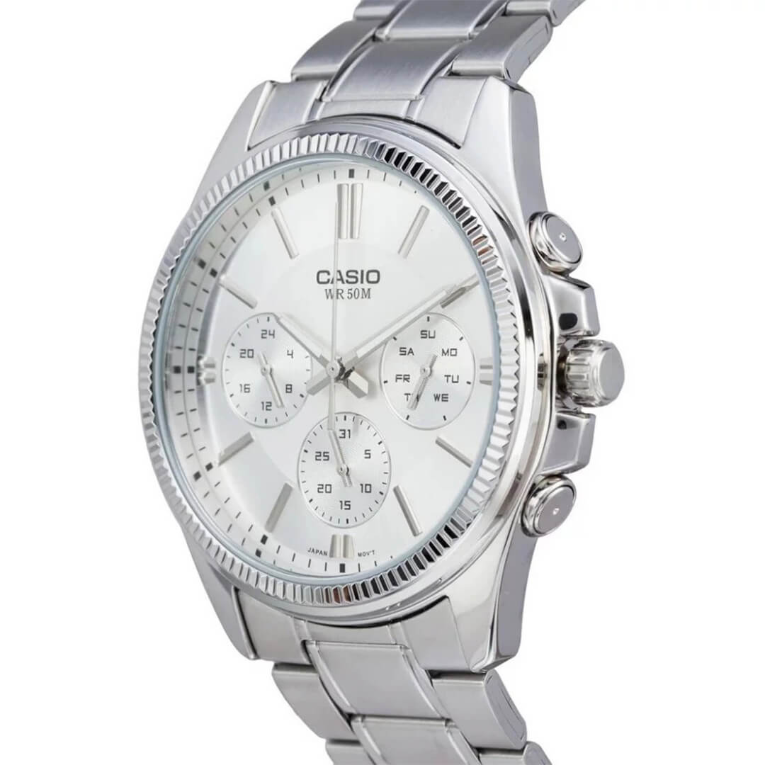 RELOJ CASIO MTP-1375D-7AV HOMBRE ACERO PLATEADO - 2