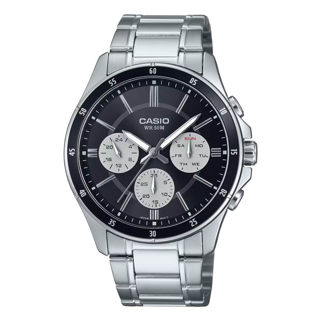 RELOJ CASIO MTP-1374D-1A3 HOMBRE ACERO PLATEADO - 1