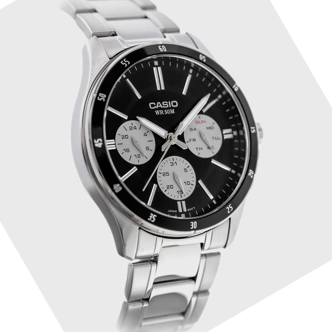 RELOJ CASIO MTP-1374D-1A3 HOMBRE ACERO PLATEADO - 3