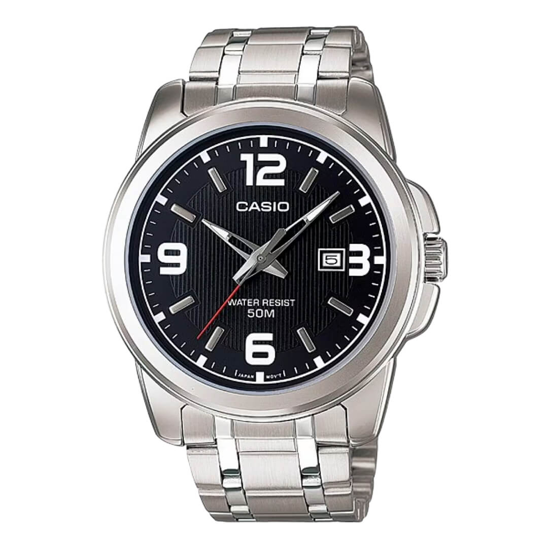 RELOJ CASIO MTP-1314D-1A HOMBRE ACERO PLATEADO - 1