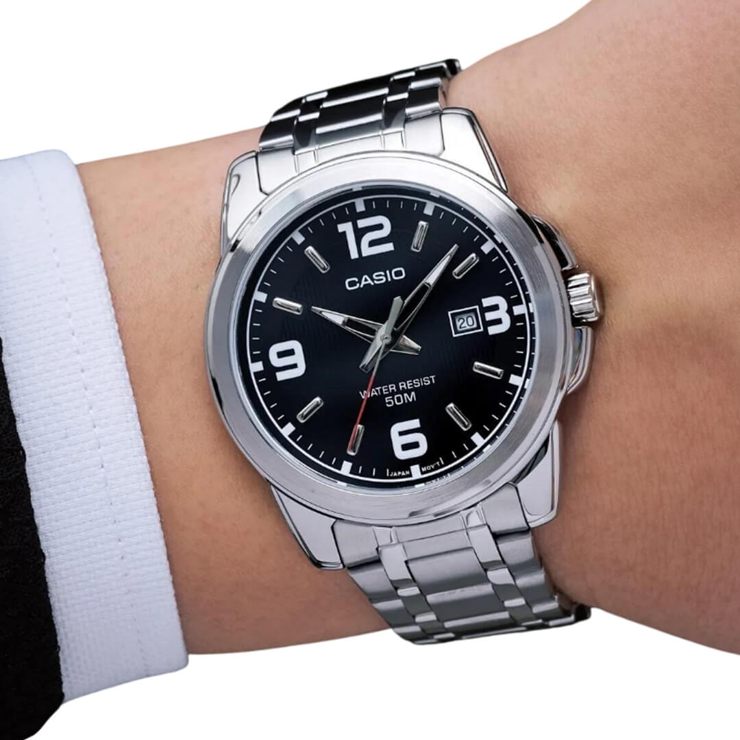 RELOJ CASIO MTP-1314D-1A HOMBRE ACERO PLATEADO - 4