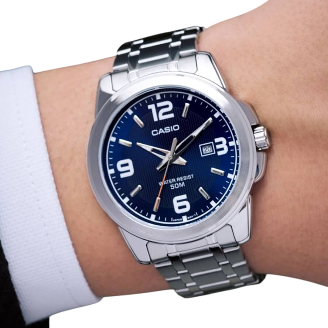 RELOJ CASIO MTP-1314D-2A HOMBRE ACERO PLATEADO - 3