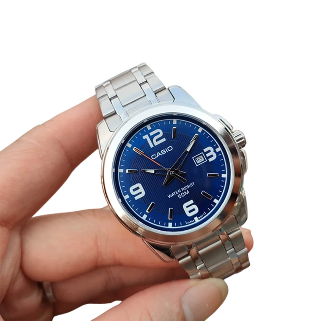 RELOJ CASIO MTP-1314D-2A HOMBRE ACERO PLATEADO - 4
