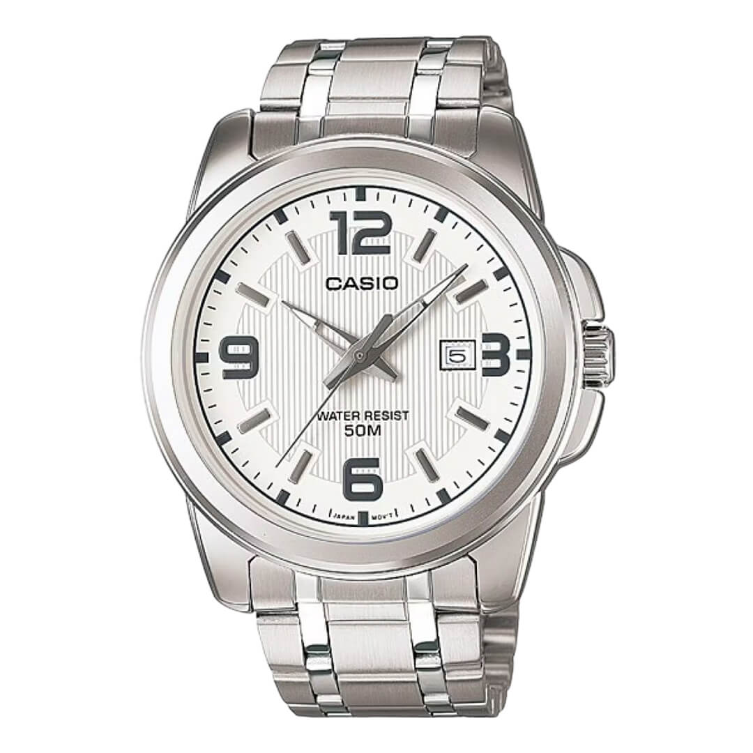 RELOJ CASIO MTP-1314D-7AV HOMBRE ACERO PLATEADO - 1