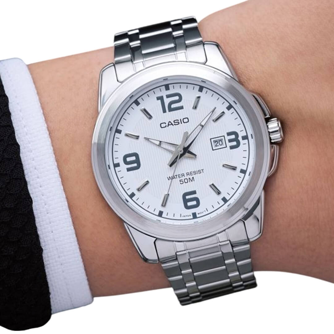 RELOJ CASIO MTP-1314D-7AV HOMBRE ACERO PLATEADO - 4