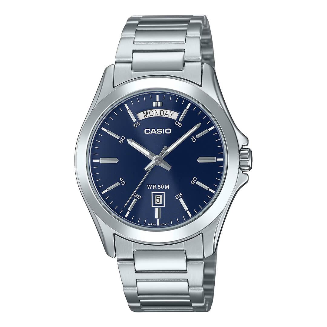 RELOJ CASIO MTP-1370D-2A2VDF HOMBRE ACERO PLATEADO - 1