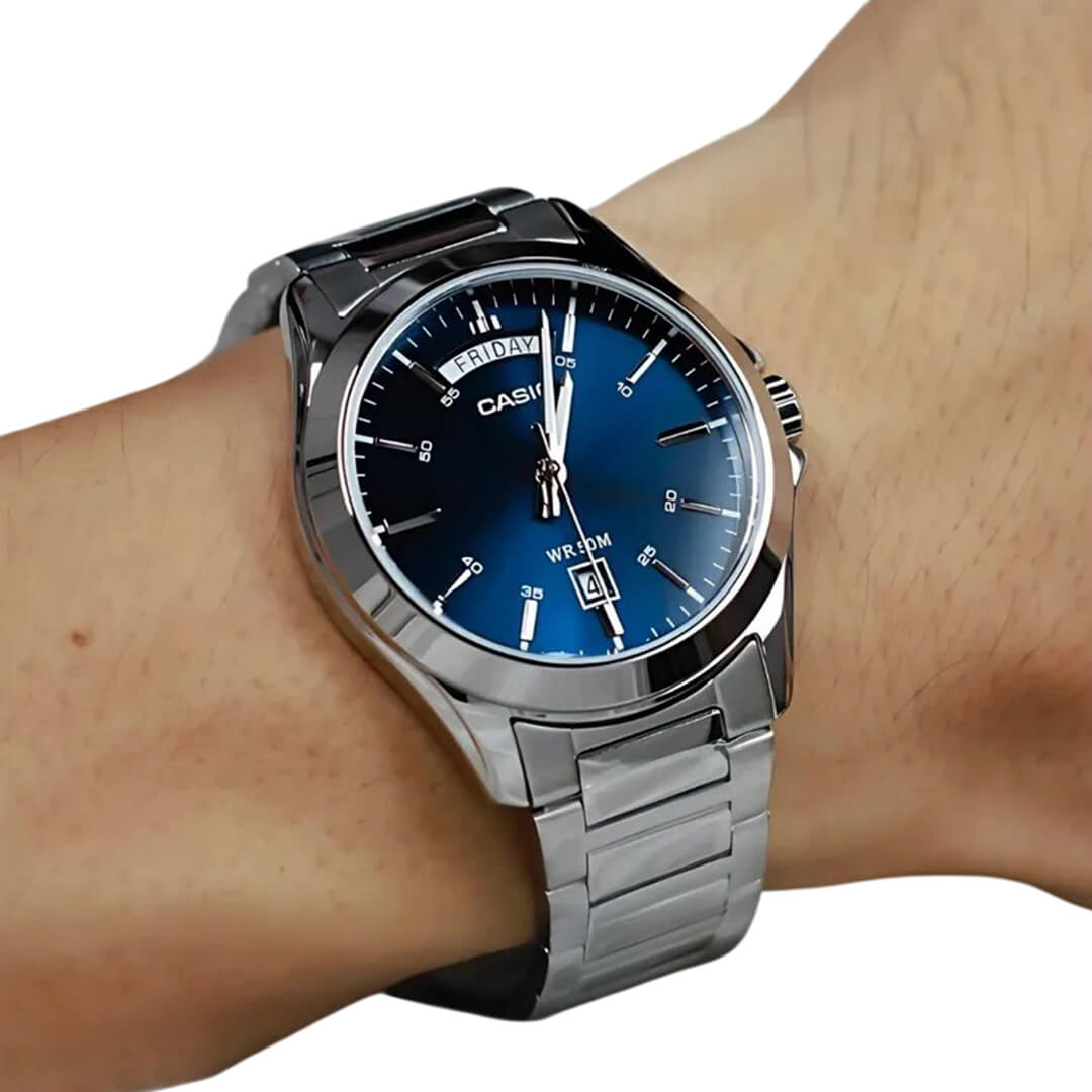 RELOJ CASIO MTP-1370D-2A2VDF HOMBRE ACERO PLATEADO - 2
