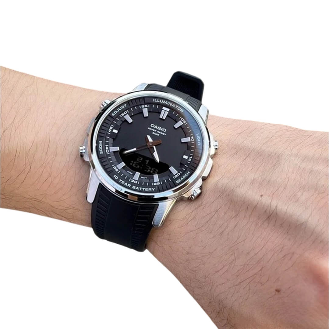 RELOJ CASIO AMW-880-1AVDF HOMBRE RESINA NEGRO - 4