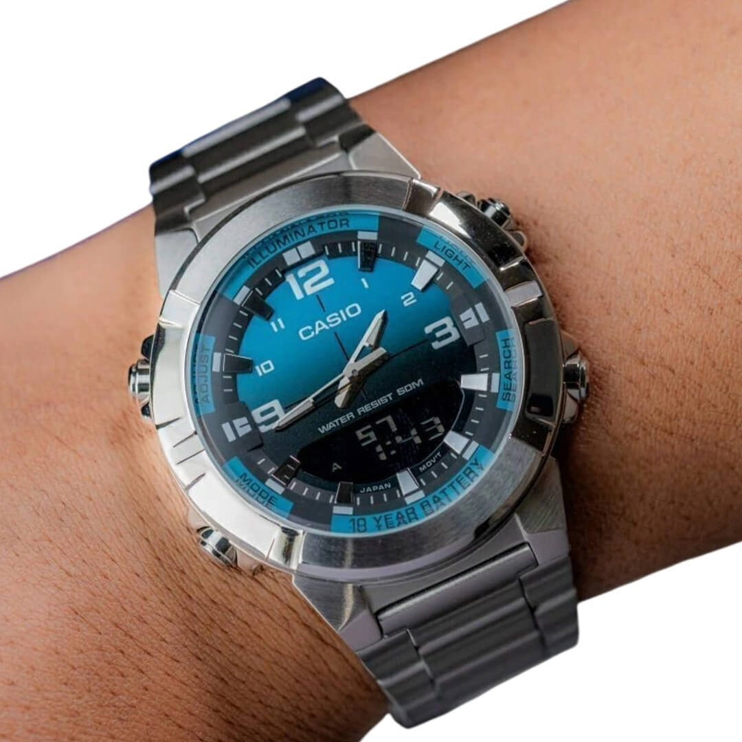 RELOJ CASIO AMW-870DA-2A2VDF HOMBRE ACERO PLATEADO - 2