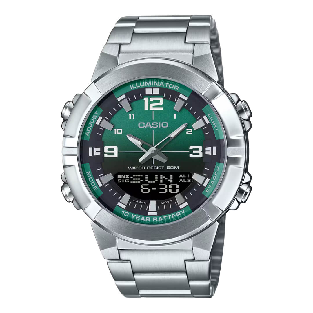 RELOJ CASIO AMW-870DA-3AVDF HOMBRE ACERO PLATEADO - 1