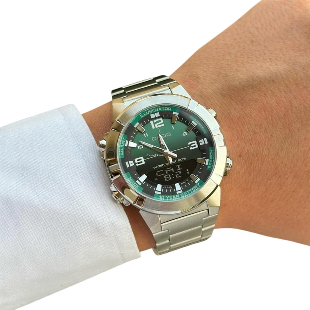 RELOJ CASIO AMW-870DA-3AVDF HOMBRE ACERO PLATEADO - 4