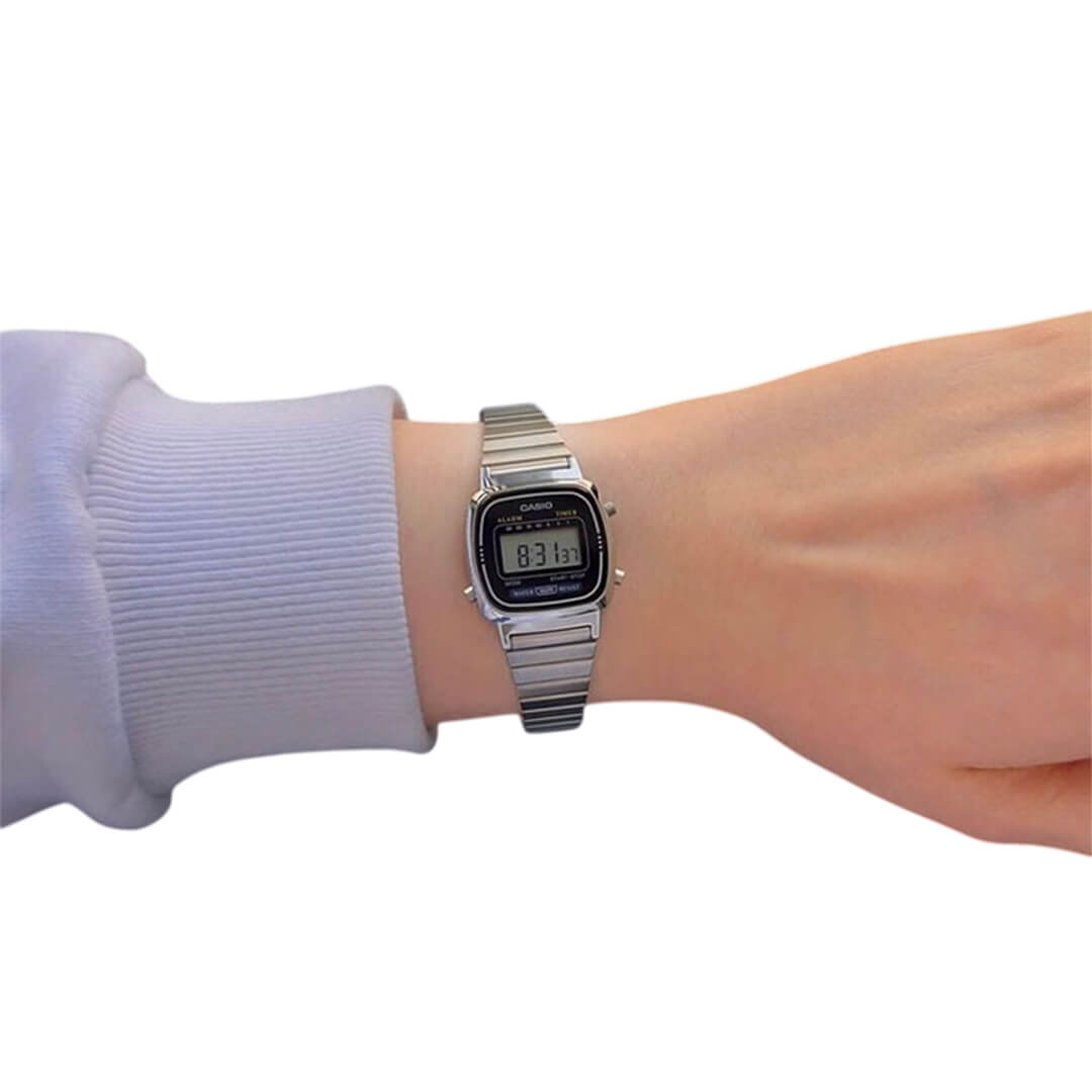 RELOJ CASIO LA670WA-1DF MUJER ACERO PLATEADO - 3