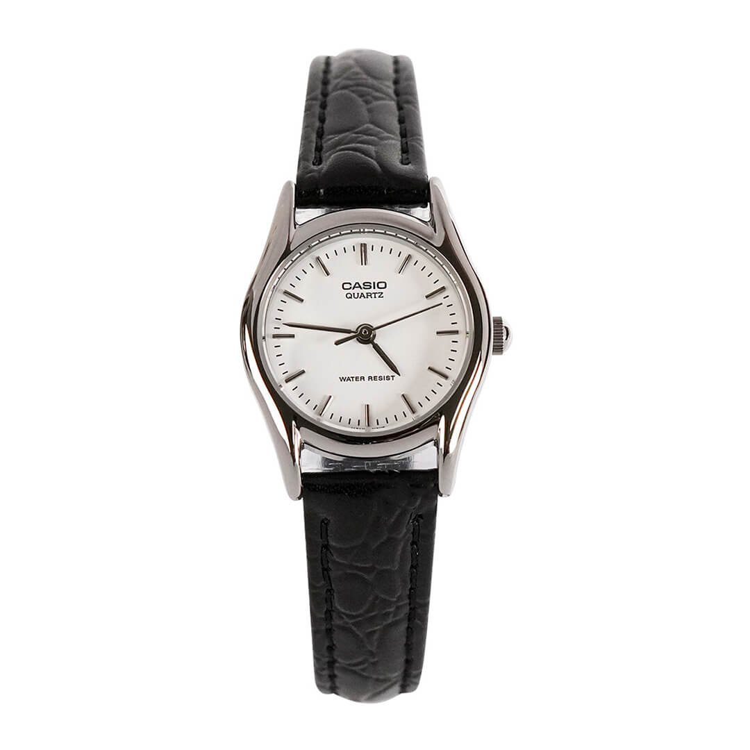 RELOJ CASIO LTP-1094E-7A MUJER CUERO NEGRO - 2