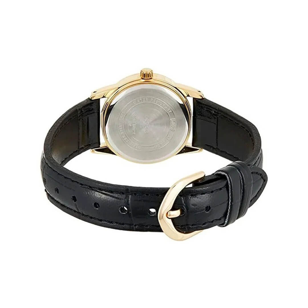 RELOJ CASIO LTP-V001GL-7B MUJER CUERO NEGRO - 3