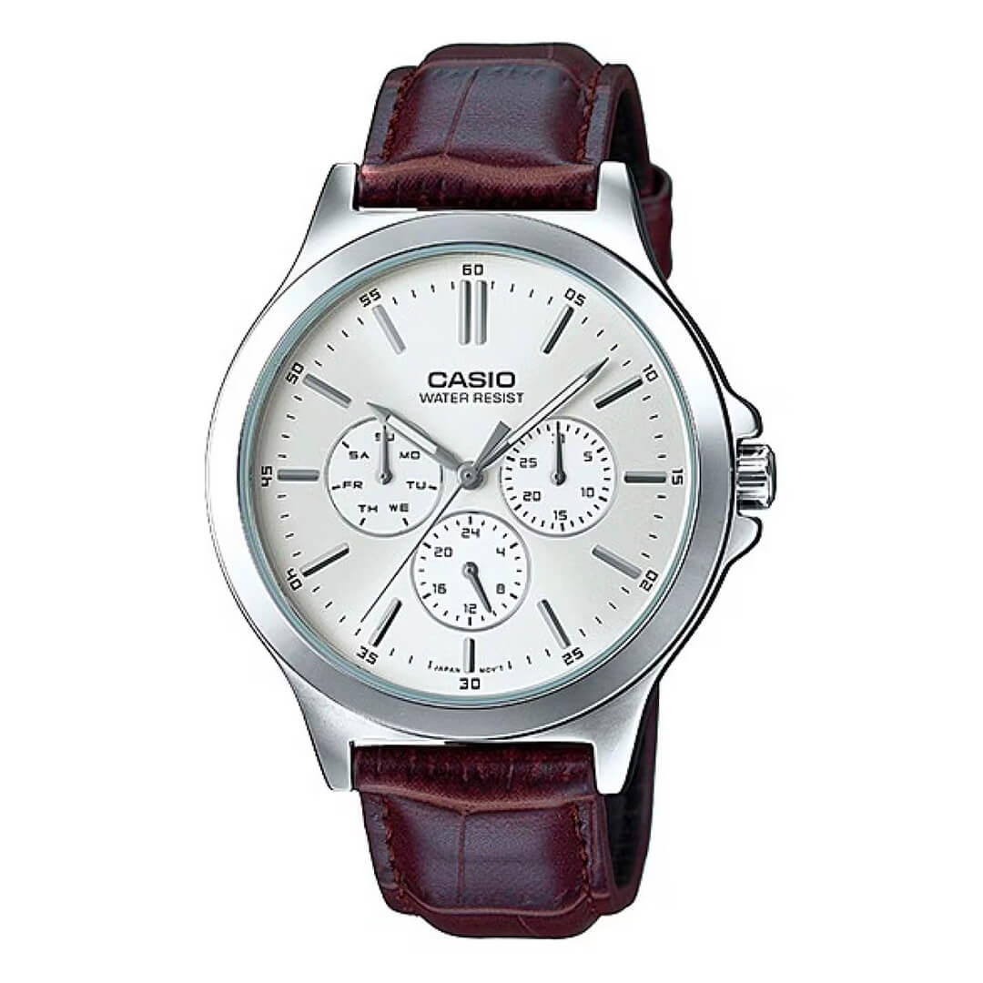 RELOJ CASIO MTP-V300L-7AU HOMBRE CUERO MARRÓN - 1