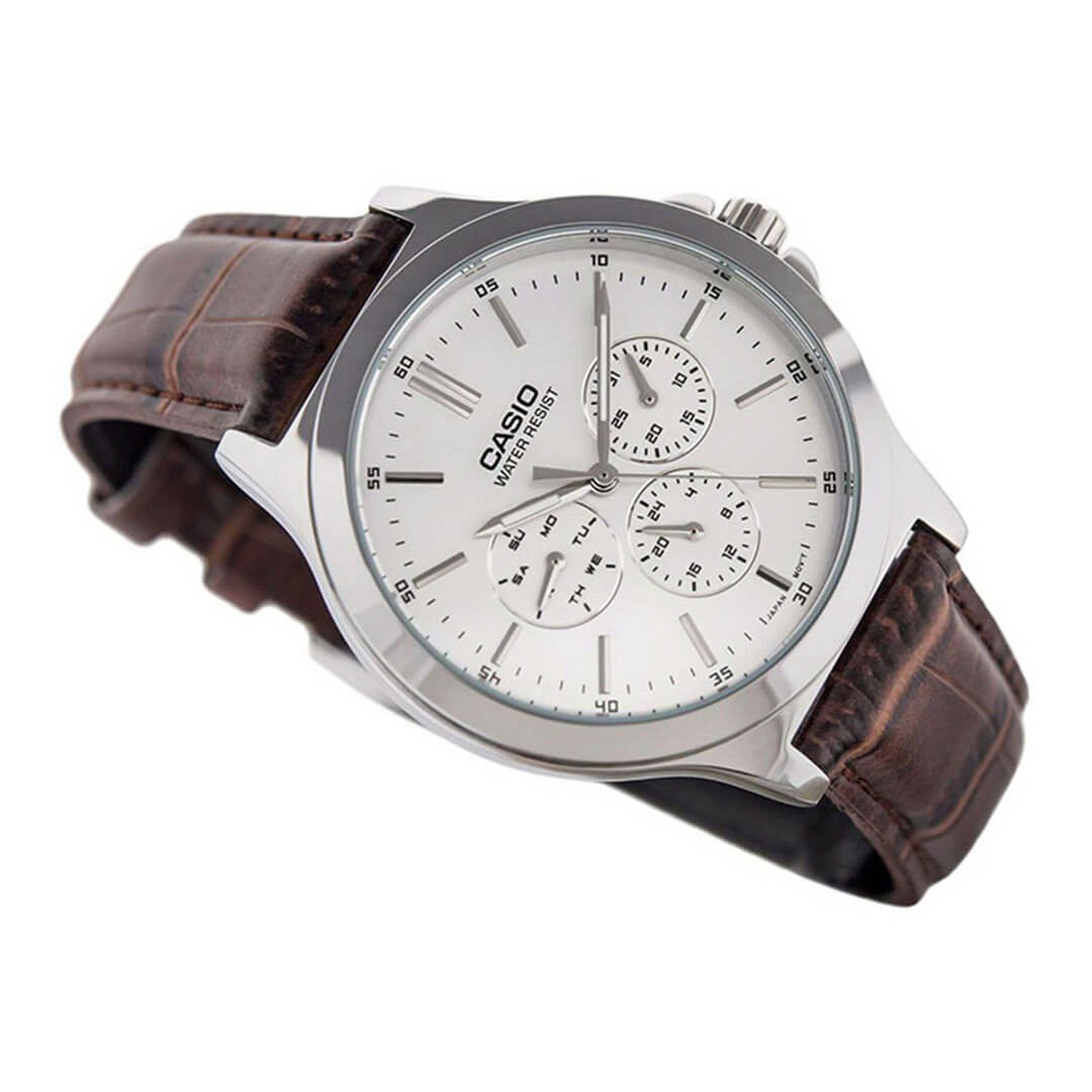 RELOJ CASIO MTP-V300L-7AU HOMBRE CUERO MARRÓN - 2