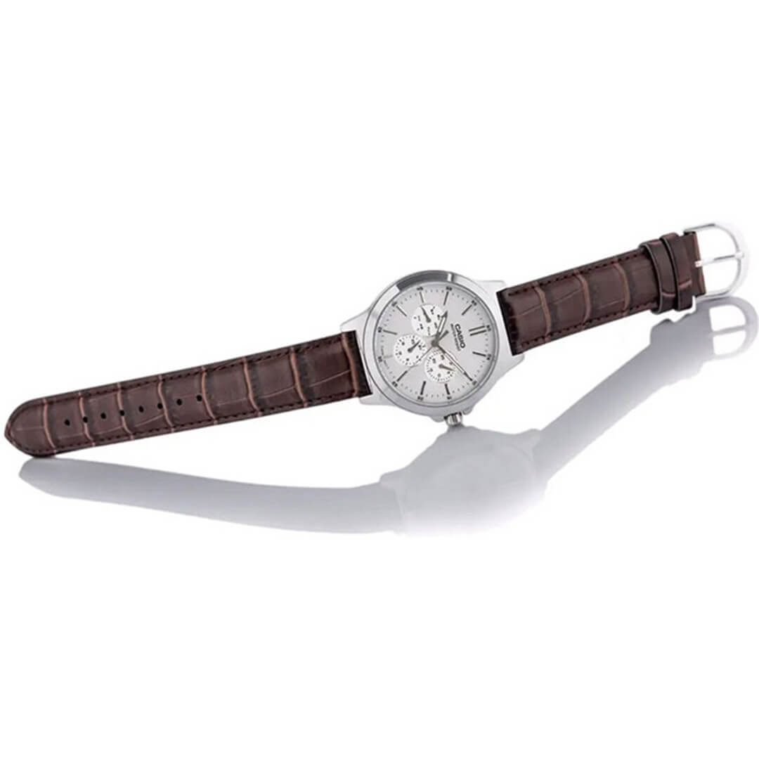 RELOJ CASIO MTP-V300L-7AU HOMBRE CUERO MARRÓN - 3