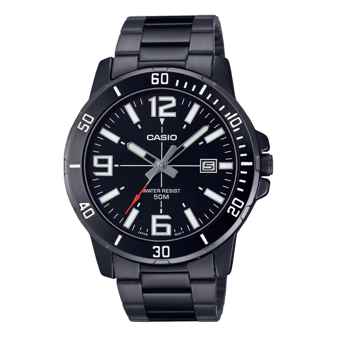 RELOJ CASIO MTP-VD01B-1BVUDF HOMBRE ACERO NEGRO - 1