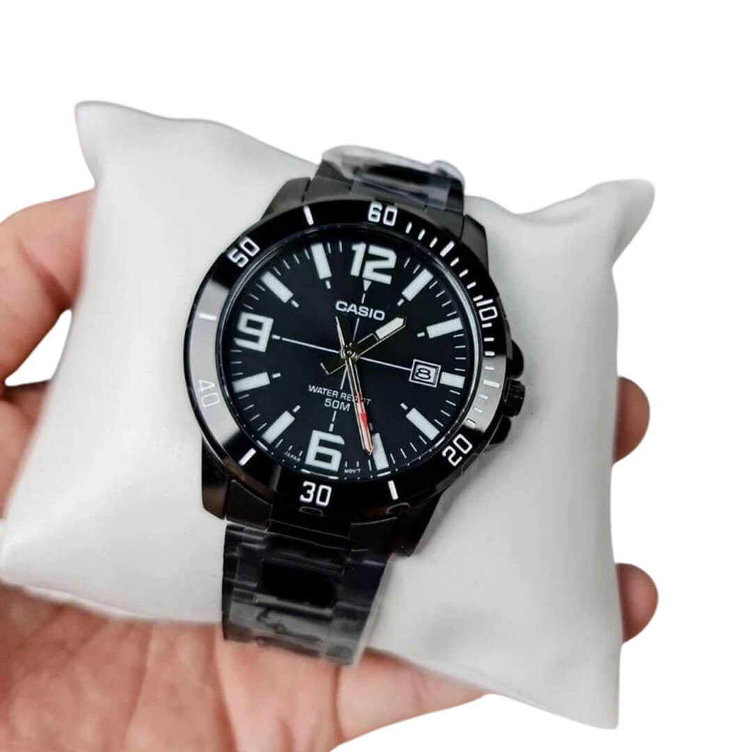 RELOJ CASIO MTP-VD01B-1BVUDF HOMBRE ACERO NEGRO - 2