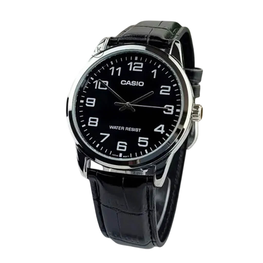 RELOJ CASIO MTP-V001L-1B HOMBRE CUERO NEGRO - 2