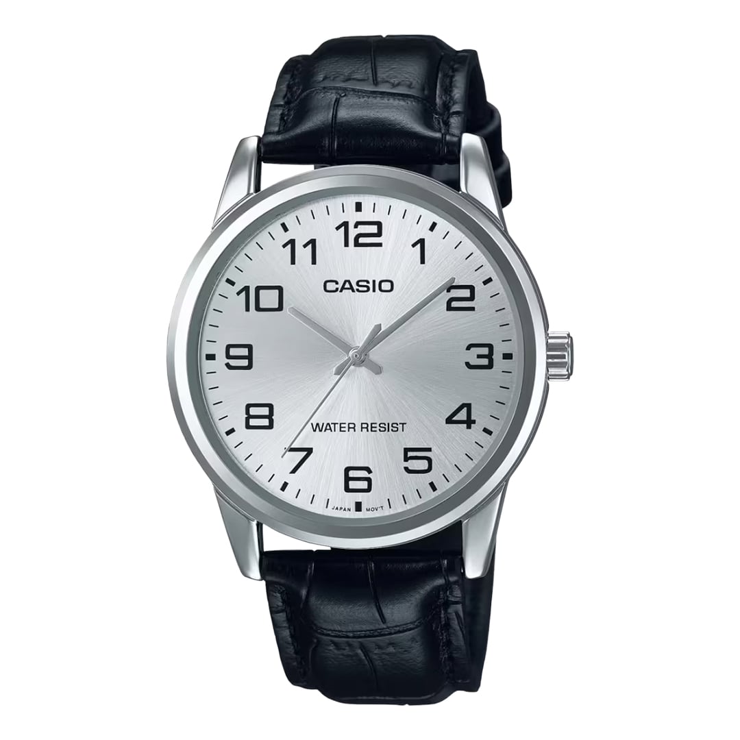 RELOJ CASIO MTP-V001L-7B HOMBRE CUERO NEGRO - 1