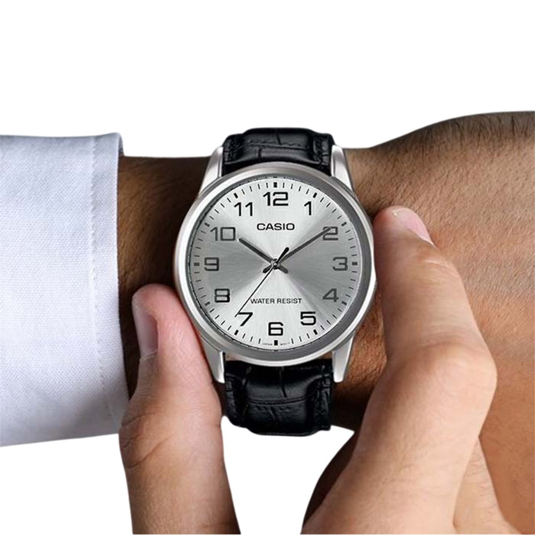 RELOJ CASIO MTP-V001L-7B HOMBRE CUERO NEGRO - 3