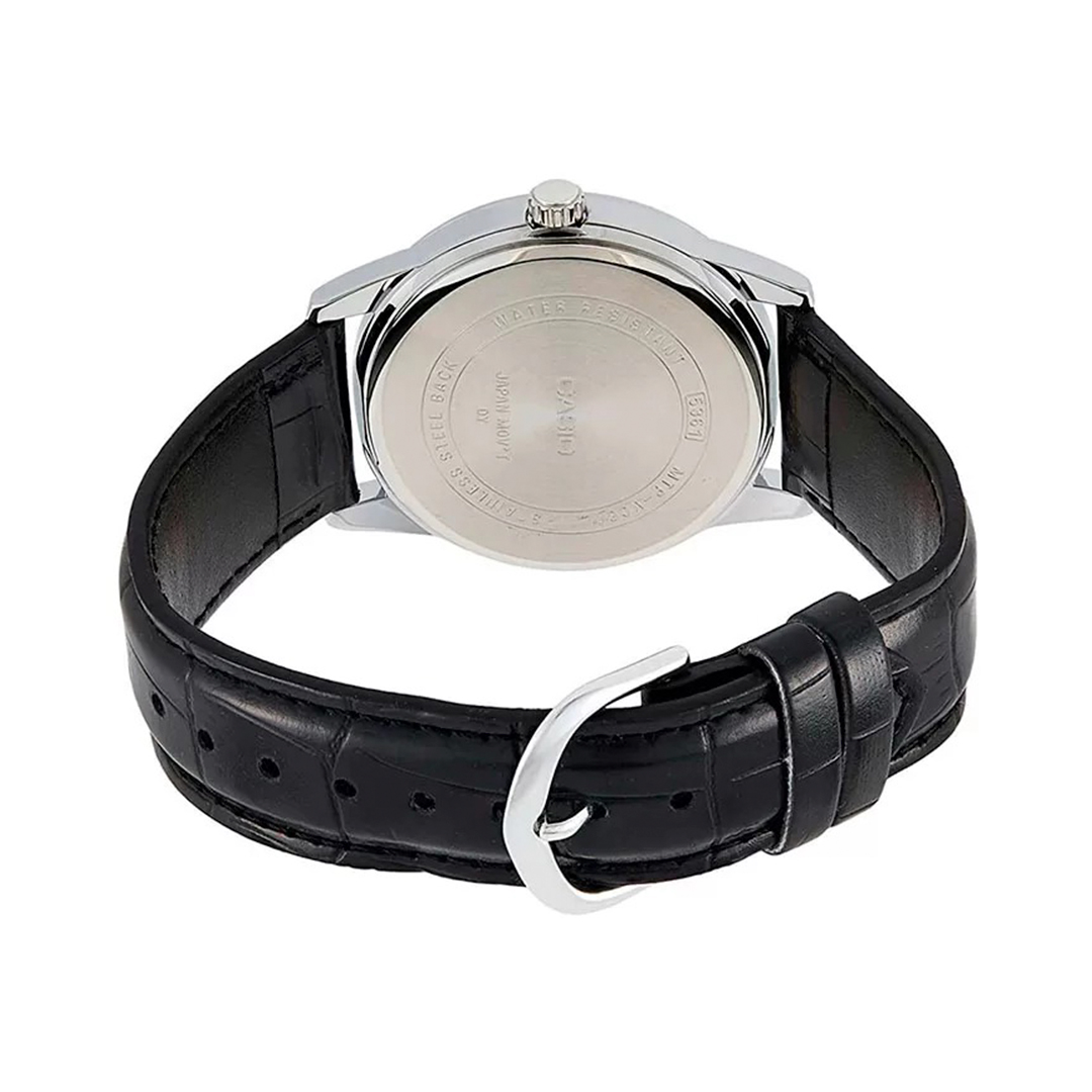 RELOJ CASIO MTP-V001L-7B HOMBRE CUERO NEGRO - 4