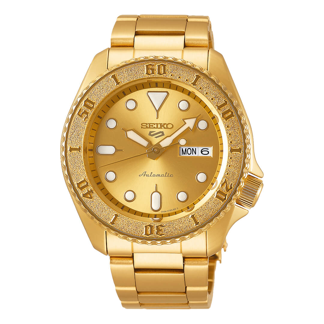 RELOJ SEIKO 5 SPORTS SRPE74 HOMBRE AUTOMÁTICO DORADO - 1
