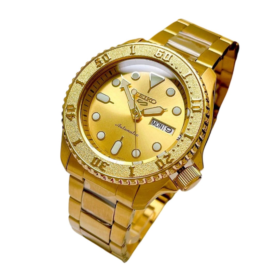 RELOJ SEIKO 5 SPORTS SRPE74 HOMBRE AUTOMÁTICO DORADO - 2