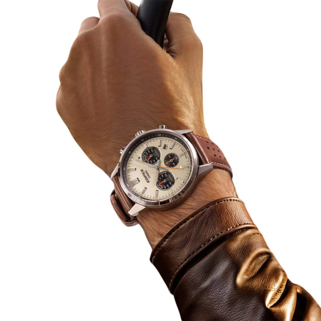 RELOJ EDIFICE EFR-575L-7A HOMBRE CUERO MARRÓN - 3