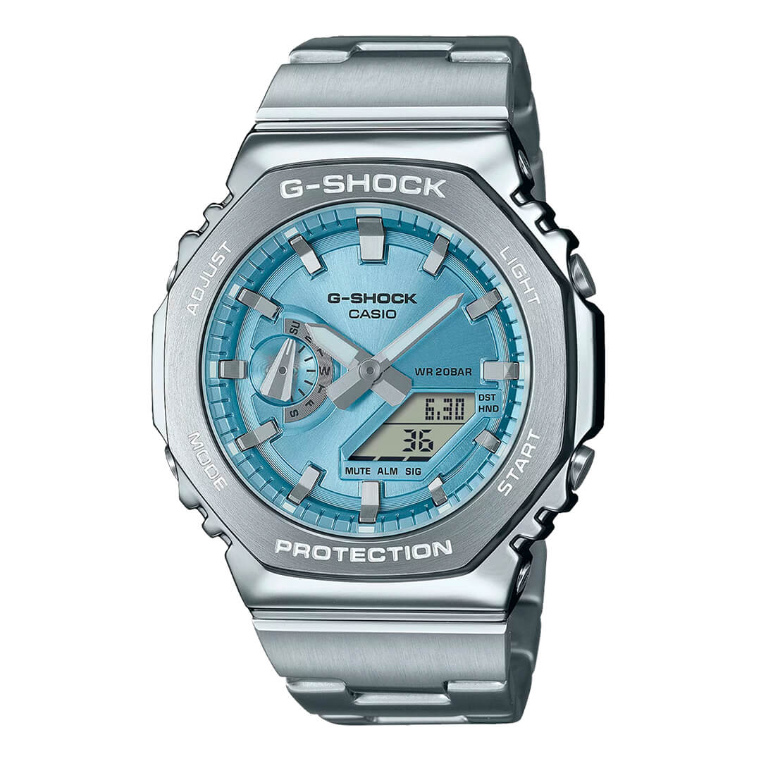 RELOJ G SHOCK GM-2110D-2A HOMBRE ACERO PLATEADO - 1