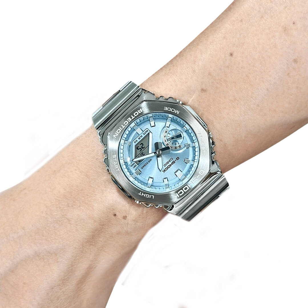 RELOJ G SHOCK GM-2110D-2A HOMBRE ACERO PLATEADO - 3
