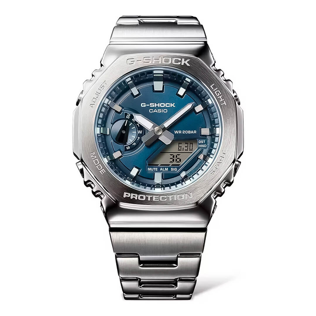 RELOJ G-SHOCK GM-2110D-2B HOMBRE ACERO PLATEADO - 2