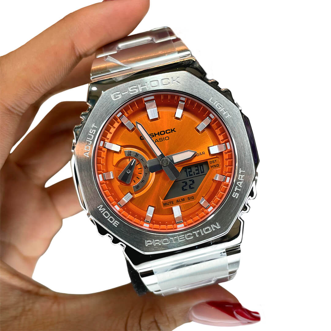 RELOJ G-SHOCK GM-2110D-4A HOMBRE ACERO PLATEADO - 3