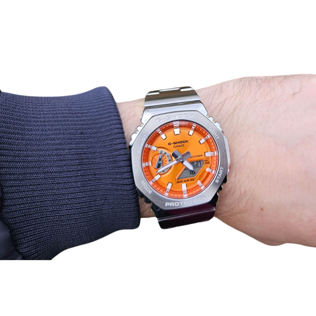 RELOJ G-SHOCK GM-2110D-4A HOMBRE ACERO PLATEADO - 4