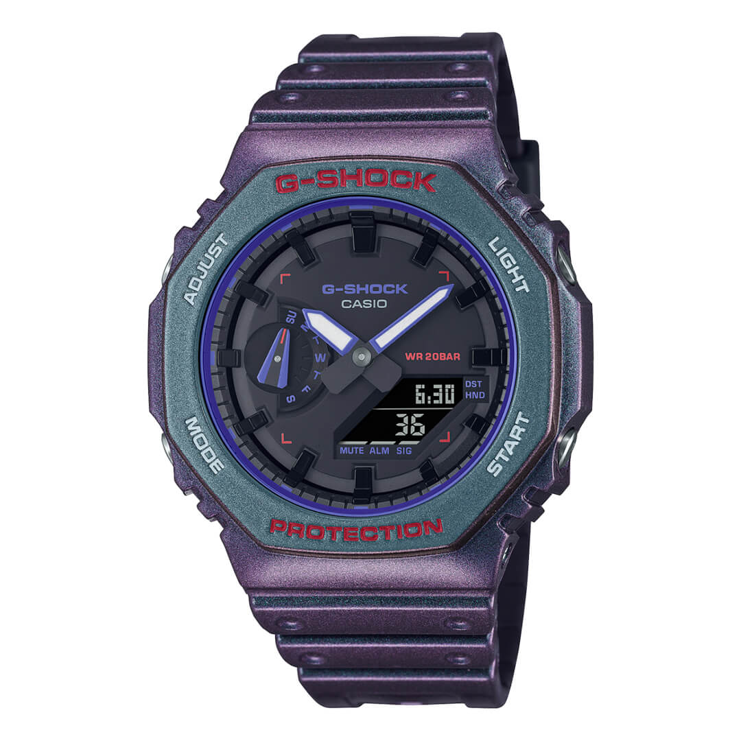 RELOJ G-SHOCK GA-2100AH-6A HOMBRE RESINA MORADO - 1