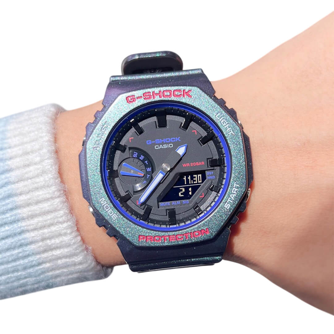 RELOJ G-SHOCK GA-2100AH-6A HOMBRE RESINA MORADO - 4