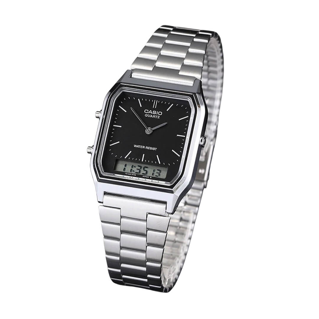 RELOJ CASIO AQ-230A-1D HOMBRE ACERO PLATEADO - 4