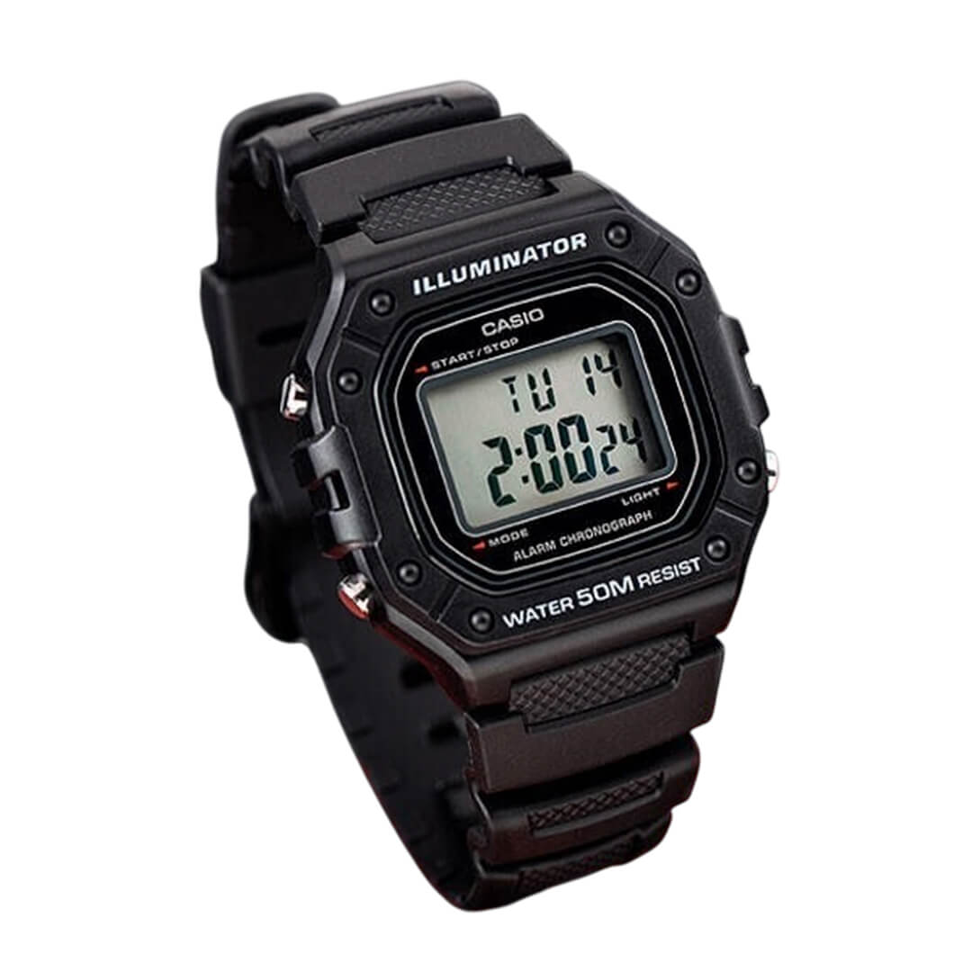 RELOJ CASIO W-218H-1A HOMBRE RESINA NEGRO - 2