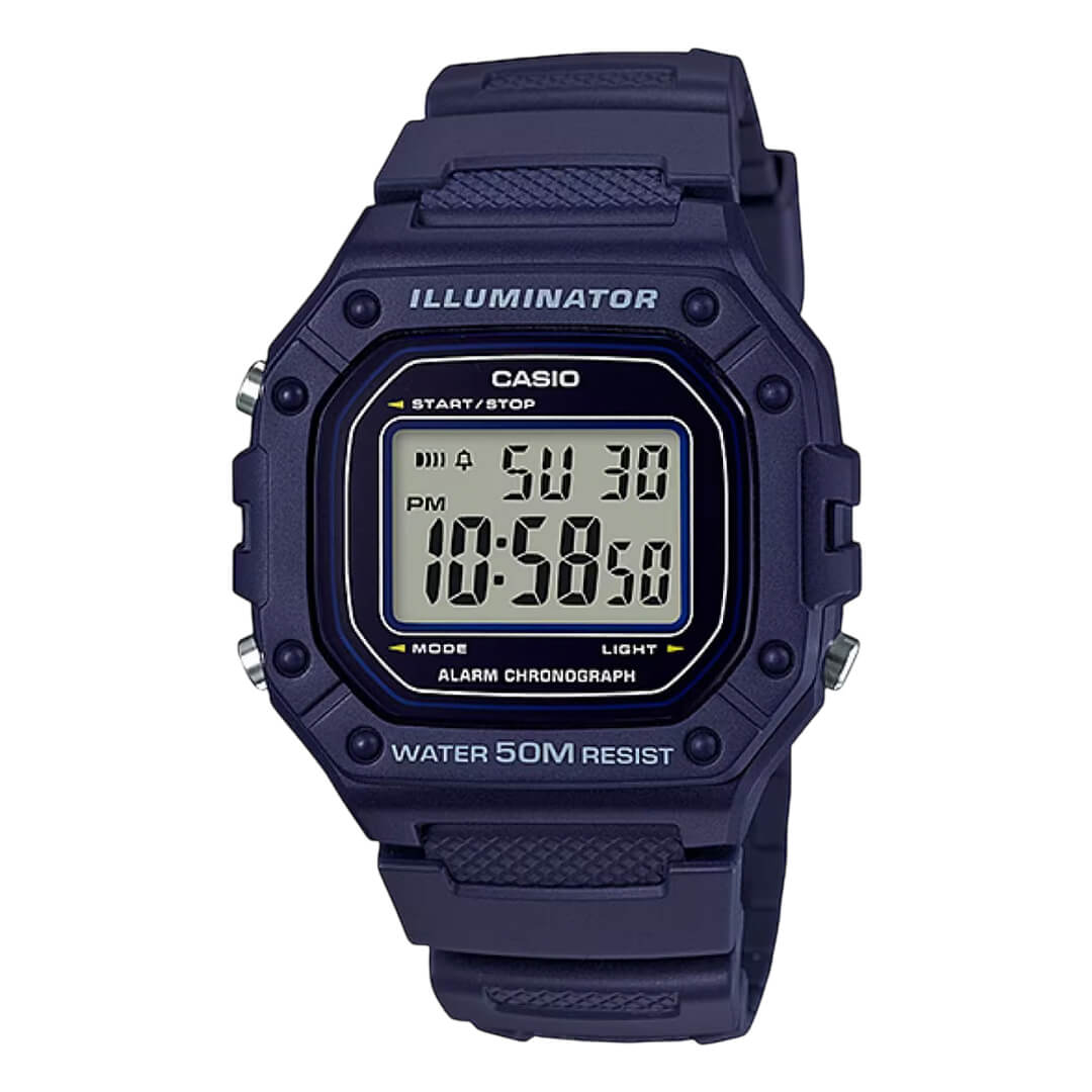 RELOJ CASIO W-218H-2A HOMBRE RESINA AZUL - 1
