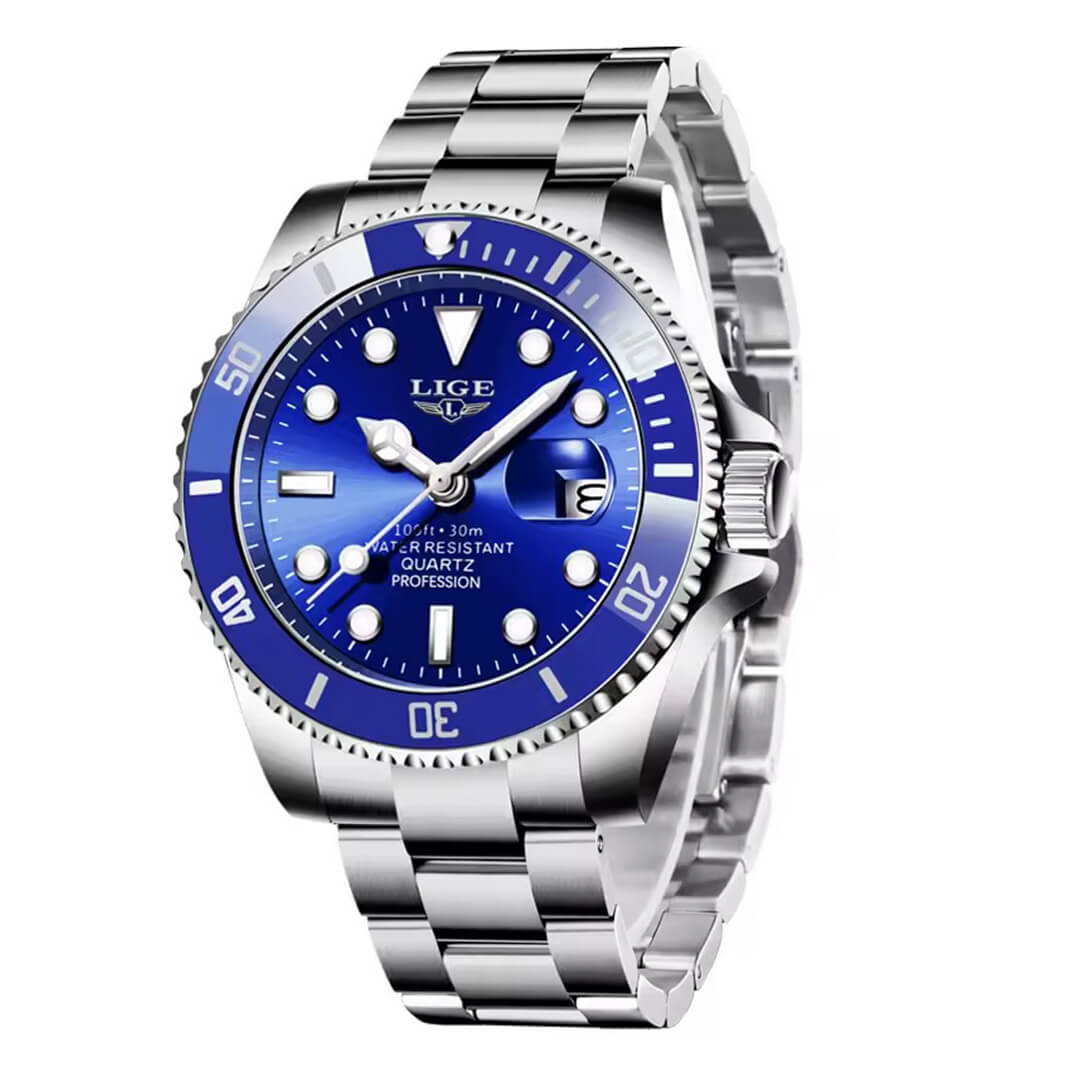 RELOJ LIGE LIG-3 HOMBRE ACERO PLATEADO - 1