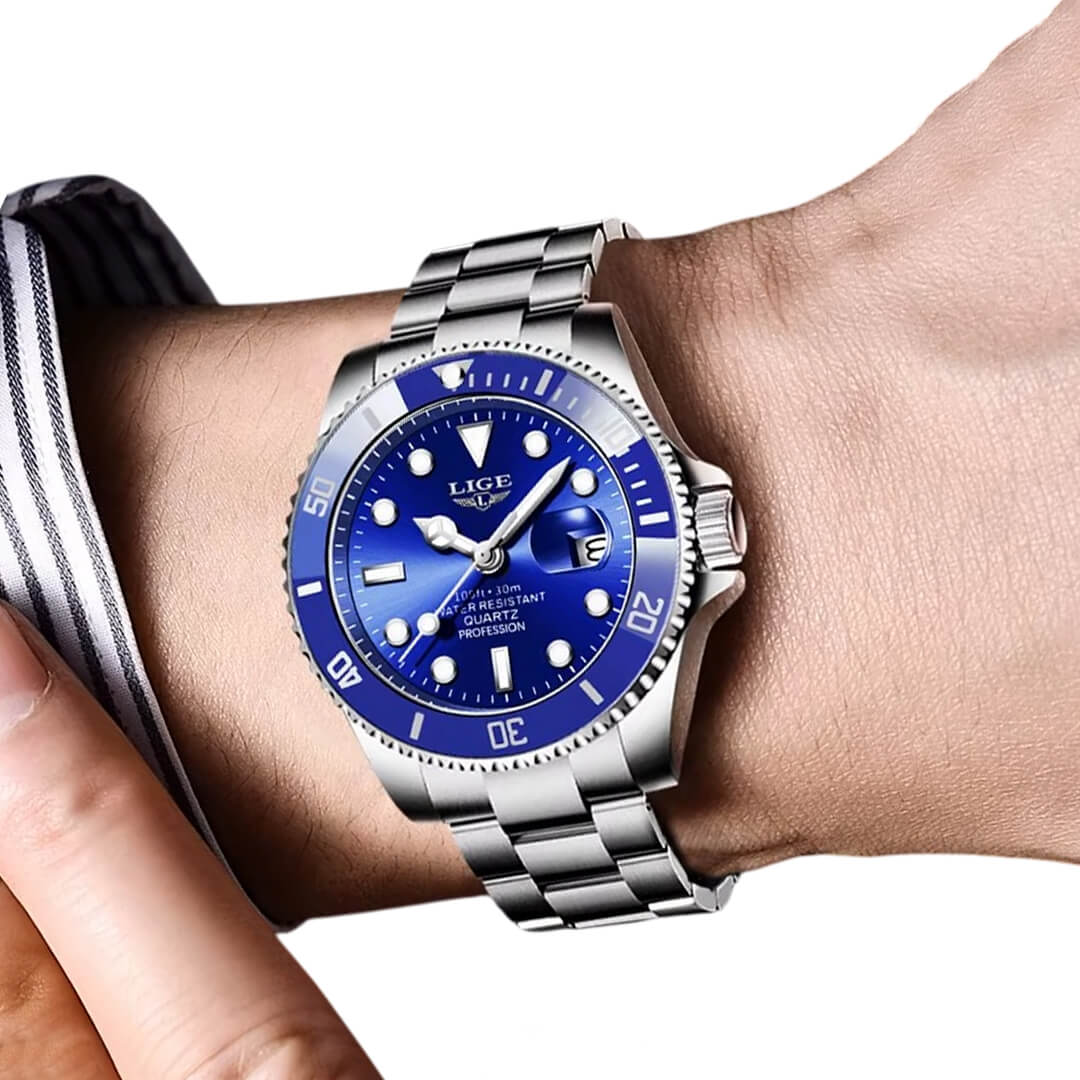 RELOJ LIGE LIG-3 HOMBRE ACERO PLATEADO - 3